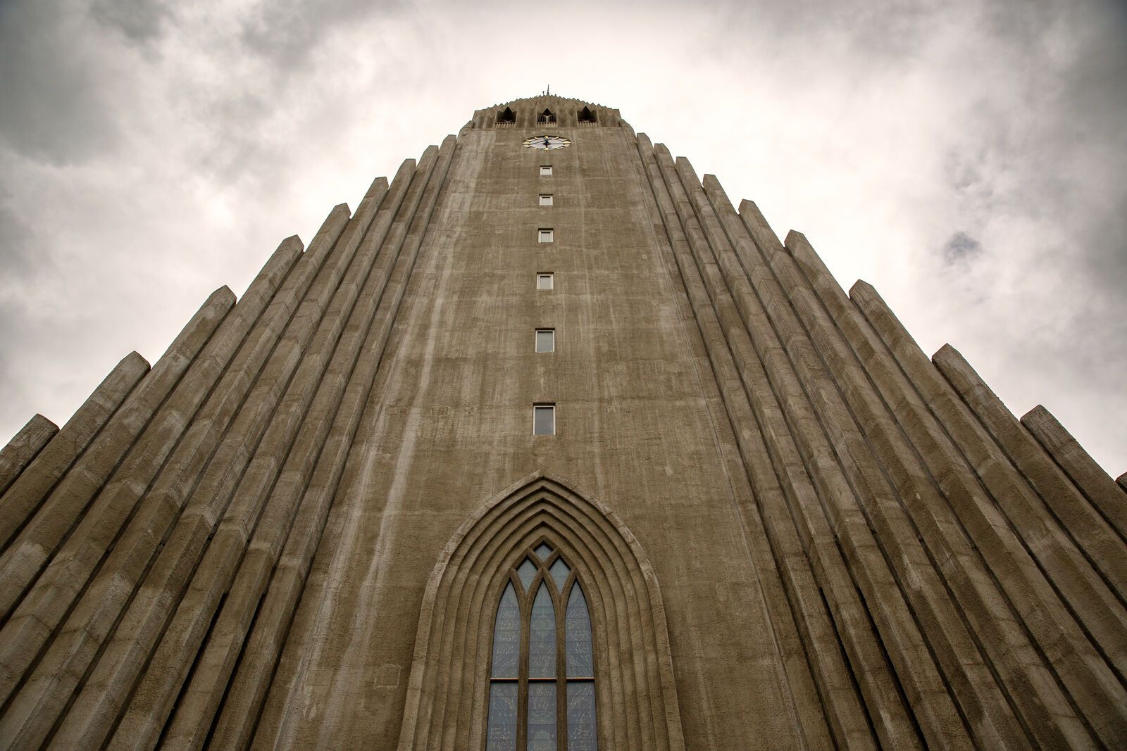 Hallgrímskirkja is Iceland''s largest church, Reykjavik - Front